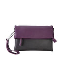 8 Wristlet Clutch Bag PU Leather Colour Block Magnetic Flap gallery photo number 1