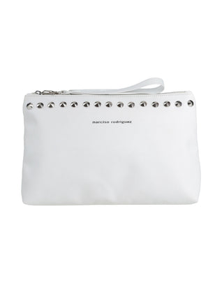 RRP€135 NARCISO RODRIGUEZ Clutch Bag Grainy Panel Spiked Zipped Made in Italy
