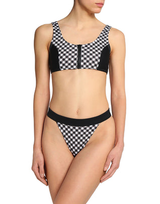 TART COLLECTIONS Bikini Set Size S Gingham Pattern Removable Pads