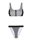 TART COLLECTIONS Bikini Set Size S Gingham Pattern Removable Pads gallery photo number 3
