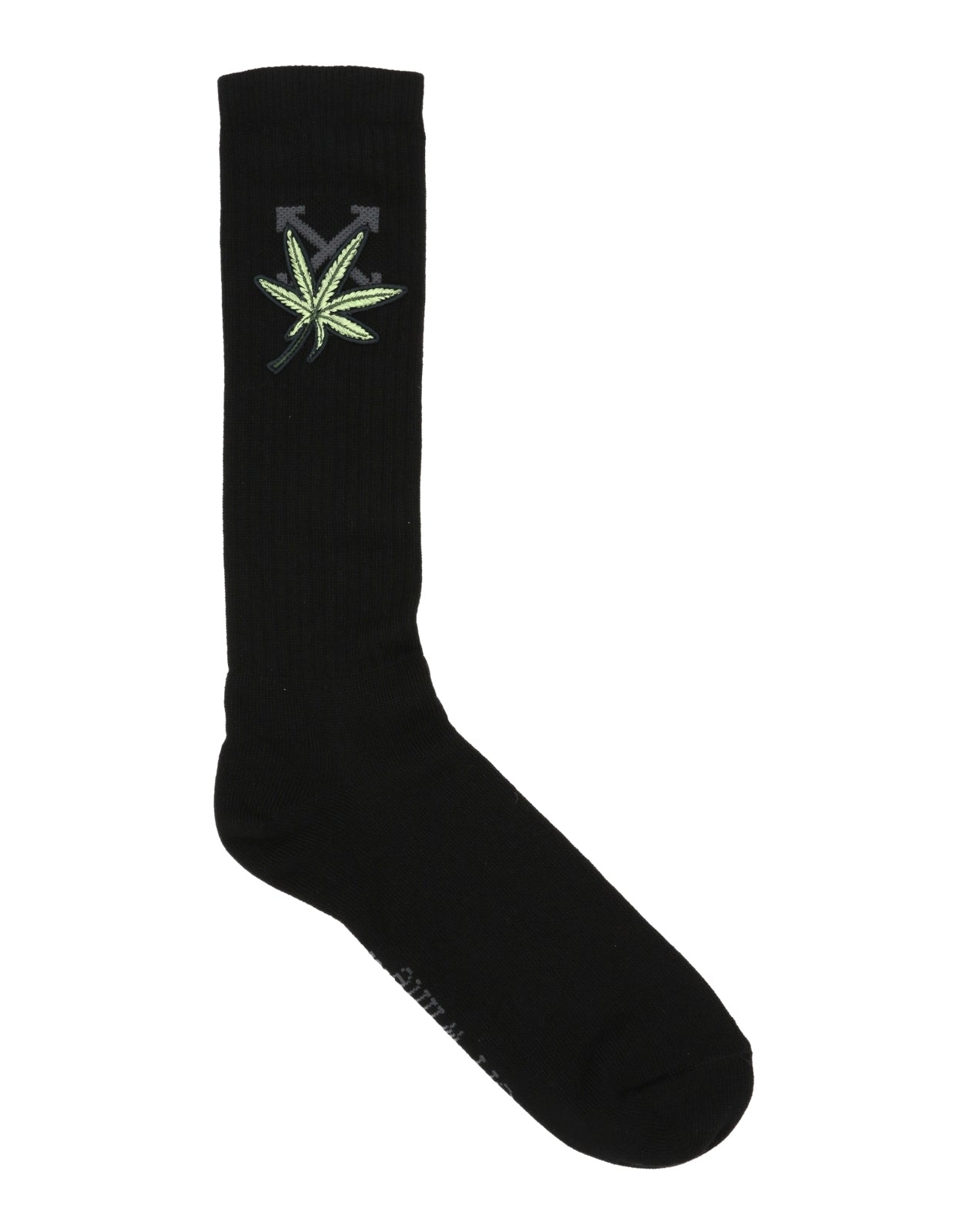 OFF-WHITE c/o VIRGIL ABLOH Weed Knee High Socks One Size Knitted Made in Italy gallery main photo