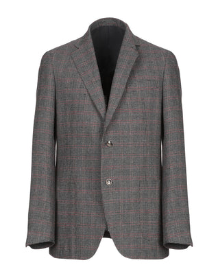 RRP €275 HERMAN & SONS Flannel Blazer Jacket Size 52 Wool Blend Houndstooth