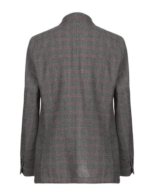 RRP €275 HERMAN & SONS Flannel Blazer Jacket Size 52 Wool Blend Houndstooth