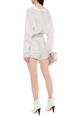 RRP €534 IRO Inaro Crepe Shorts FR38 US6 UK10 M Lined Silver Sequins Belted gallery photo number 2