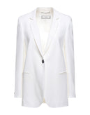 RRP€555 PESERICO Blazer Jacket US8 IT44 M White Single Breasted Made in Italy gallery photo number 1