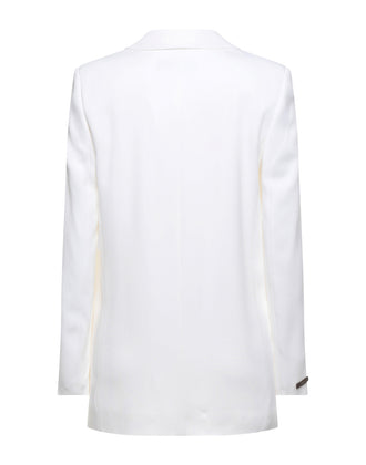 RRP€555 PESERICO Blazer Jacket US8 IT44 M White Single Breasted Made in Italy gallery photo number 2