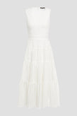 RRP €225 MAJE Raya Midi Dress EU36 US4 UK8 S Lined Striped Gathered Sleeveless gallery photo number 3