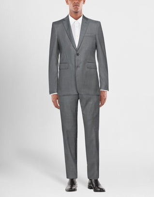 RRP€1890 BURBERRY Wool Suit IT50 US40 L Grey Lined Single-Breasted Notch Lapel