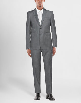 RRP€1890 BURBERRY Wool Suit IT50 US40 L Grey Lined Single-Breasted Notch Lapel gallery photo number 1