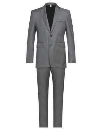 RRP€1890 BURBERRY Wool Suit IT50 US40 L Grey Lined Single-Breasted Notch Lapel gallery photo number 3