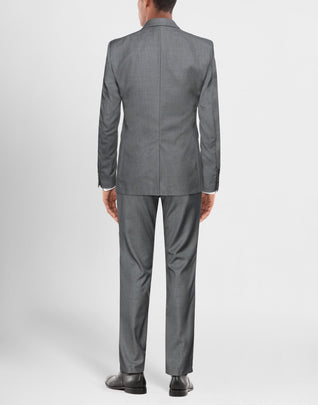 RRP€1890 BURBERRY Wool Suit IT50 US40 L Grey Lined Single-Breasted Notch Lapel