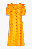 RRP€412 LISOU Lyla Silk Dress UK10 US6 IT42 M Ruffle Trim Gathered Floral Print gallery photo number 3