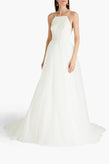 RRP€1670 THEIA Wedding Gown US8 UK12 IT44 L Layered Tulle Trail Back Strappy gallery photo number 1