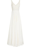 RRP€1750 THEIA Silk Wedding Flare Dress US0 UK4 IT36 XXS Sequined Beaded V-Neck gallery photo number 3