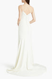 RRP€1672 THEIA Wedding Gown US0 UK4 XXS Ivory Lace-Up Sides Train Back V-Neck gallery photo number 2