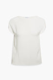 RRP €950 LORO PIANA Silk Crepe Top Blouse Size S Ivory Boat Neck Made in Italy gallery photo number 3
