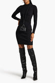 RRP€630 DION LEE Mini Dress Size XS Black Ribbed Mid-Weight Knit Cutout Twisted gallery photo number 2