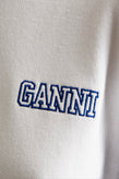 RRP€188 GANNI Oversized Hoodie Size S/M Embroidered Logo Drawstring Colour Block gallery photo number 4