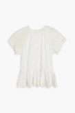 RRP€468 ZIMMERMANN Aliane Crochet Top US4 AU0 XS Pleats Keyhole Short Sleeve gallery photo number 5