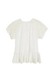 RRP€468 ZIMMERMANN Aliane Crochet Top US4 AU0 XS Pleats Keyhole Short Sleeve gallery photo number 3