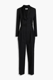 RRP€295 SANDRO Pippa Jumpsuit FR40 US8 UK12 L Wool Blend Shawl Lapel Cropped gallery photo number 3