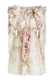 RRP€1700 ZIMMERMANN Silk & Linen Dancer Laced Mini Dress US4 AU0 XS Floral Beads gallery photo number 3