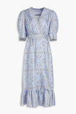 RRP €425 SANDRO Enrika Silk Wrap Dress FR36 US4 S Paisley Floral Pattern Belted gallery photo number 3