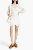 RRP€226 MAJE Crochet Mini Dress EU36 US4 UK8 S Lined Scalloped Trim Half Sleeve gallery photo number 1