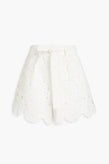 RRP€190 MAJE Iochetine Crochet Shorts EU40 US8 UK12 L Lined White Belted gallery photo number 3