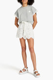 RRP€190 MAJE Iochetine Crochet Shorts EU40 US8 UK12 L Lined White Belted gallery photo number 1