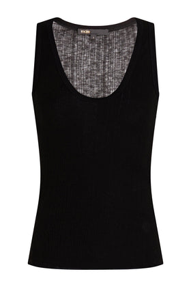 RRP€185 MAJE Tatin Vest Top Size 1 US4 S Wool Blend Black Lightweight Scoop Neck gallery photo number 5