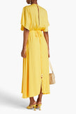 RRP €213 MAJE Maxi Dress EU38 US6 UK10 M Yellow Flared Sleeve Slit V-Neck gallery photo number 3