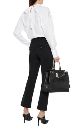 RRP €600 VALENTINO Poplin Top IT36 US0 UK4 XXS White Bow Back Made in Italy