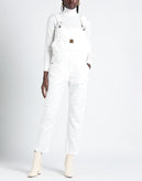 RRP €330 WASHINGTON DEE-CEE Denim Dungarees W26 Ivory Logo Loose Made in Italy gallery photo number 1