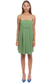 RRP €390 MOSCHINO CHEAP AND CHIC Trapeze Dress Size 42 / M Green Pleated Strappy gallery photo number 5