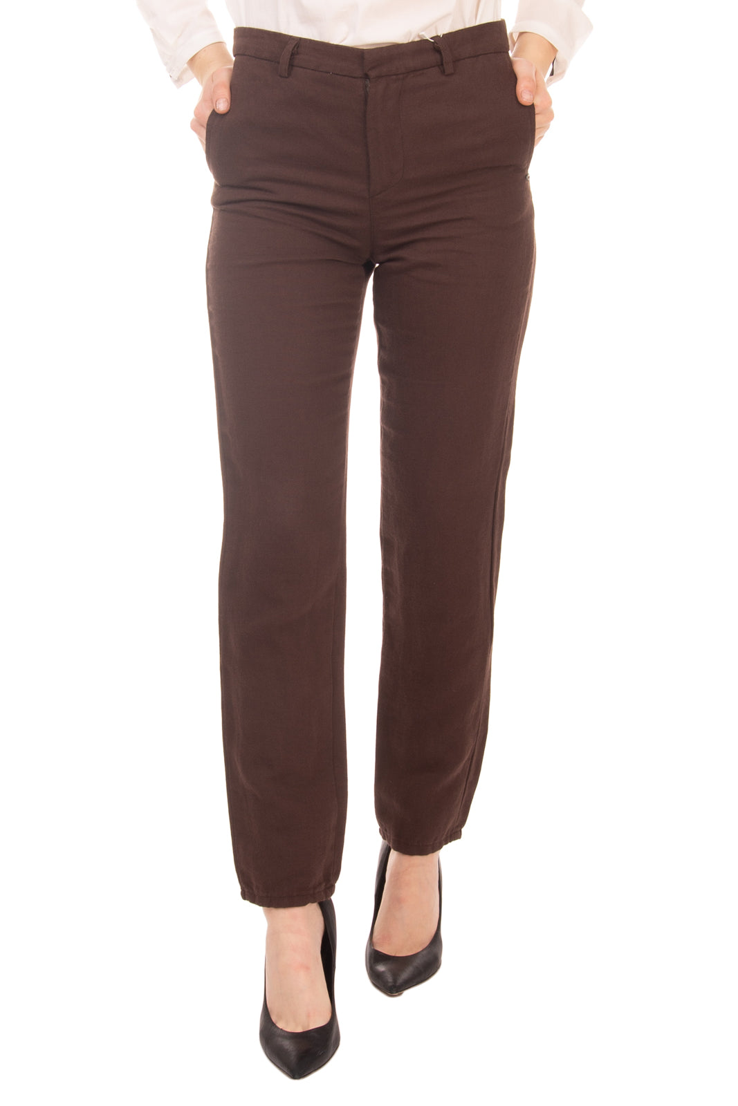 RRP€145 OTTOD'AME Tailored Trousers IT40 XS Linen Blend Made in Italy gallery main photo