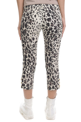 RRP €355 ERMANNO SCERVINO Capri Trousers Size IT 40 / XS-S Leopard Pattern gallery photo number 4
