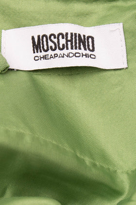 RRP €390 MOSCHINO CHEAP AND CHIC Trapeze Dress Size 42 / M Green Pleated Strappy gallery photo number 9