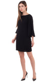 RRP €450 HALSTON HERITAGE Shift Dress Size 2 XS Embroidered Detail Flared Sleeve gallery photo number 3