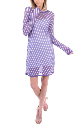 RRP €295 DIANE VON FURSTENBERG Beach Dress Size S Merino Wool Blend Striped