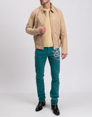 RRP €180 8 Blouson Jacket Size 50 / L Beige Lightweight Elasticated Hem Collared gallery photo number 1