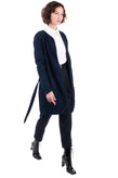 RRP €510 RAG & BONE Montana Coat Size M Indigo Dye Stitched Exposed Seams Tie gallery photo number 1