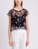 RRP €660 MARNI Silk Top Blouse Size 42 / L Floral See Through Made in Portugal gallery photo number 5