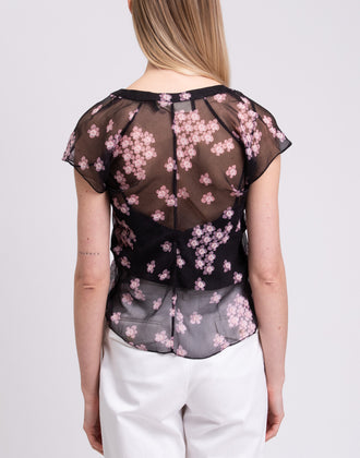 RRP €660 MARNI Silk Top Blouse Size 42 / L Floral See Through Made in Portugal gallery photo number 7