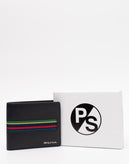 RRP €110 PAUL SMITH Leather Bifold Wallet Striped Trim Card Pockets gallery photo number 1
