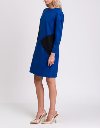 RRP €500 PIAZZA SEMPIONE Shift Dress Size IT 40 / XS Wool Blend Colour Block gallery photo number 5