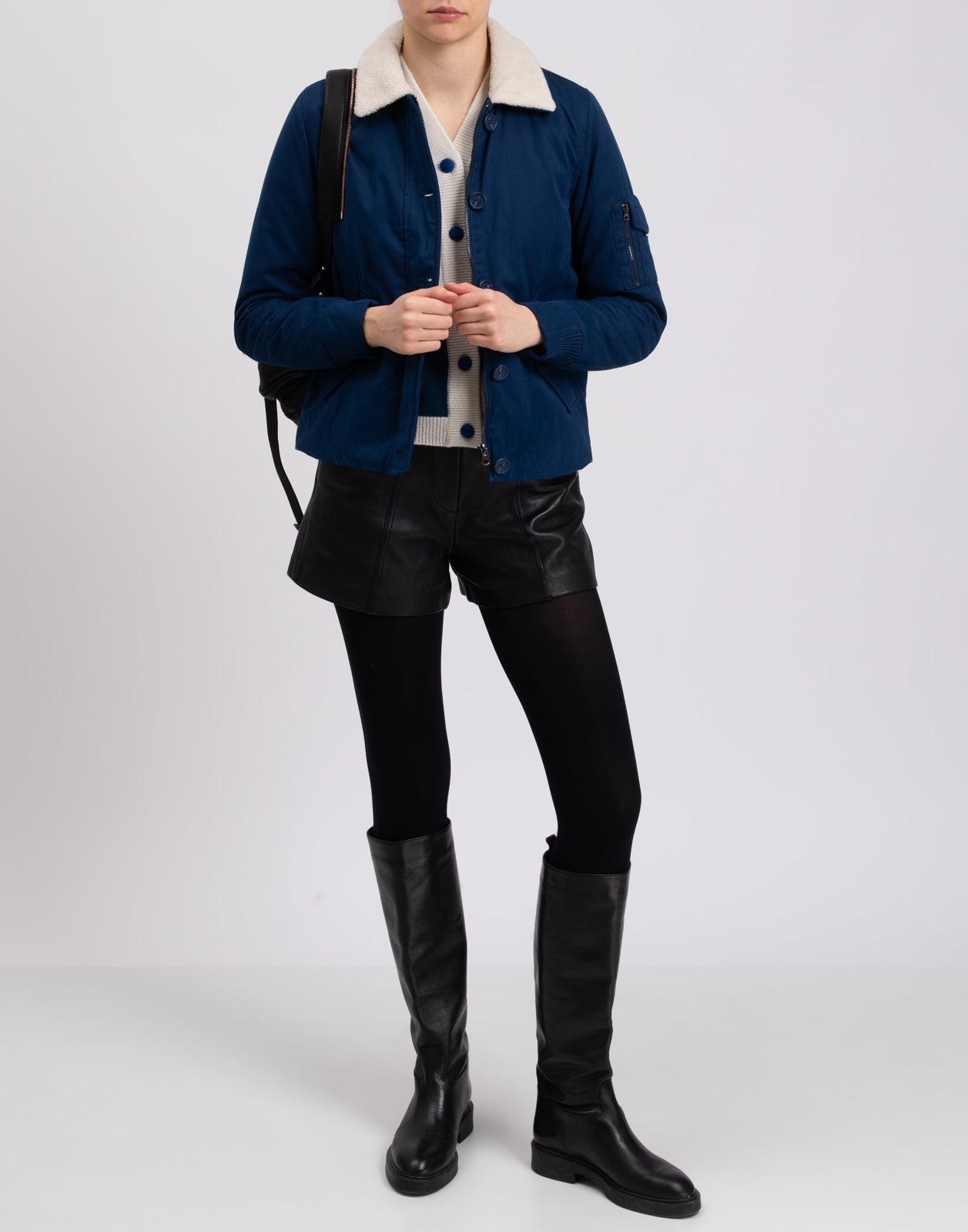 RRP€245 8 Jacket Size S Padded Sherpa Collar gallery main photo