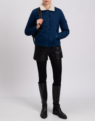RRP €245 8 Jacket Size M Padded Sherpa Collar
