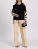 CHARLI Jumper Size XS Black Thin Knit Cold Shoulder RRP$165 gallery photo number 1