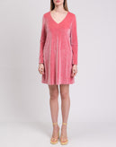 TRAFFIC PEOPLE Velour Shift Dress Size S Zebra Pattern Zipped Back gallery photo number 3